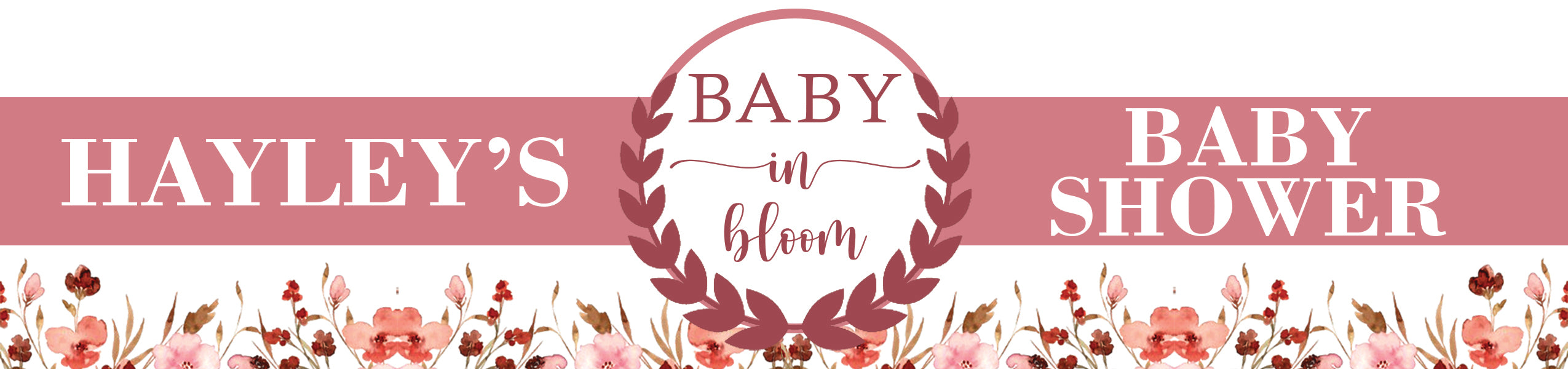 Baby In Bloom Theme Baby Shower Water Bottle Labels