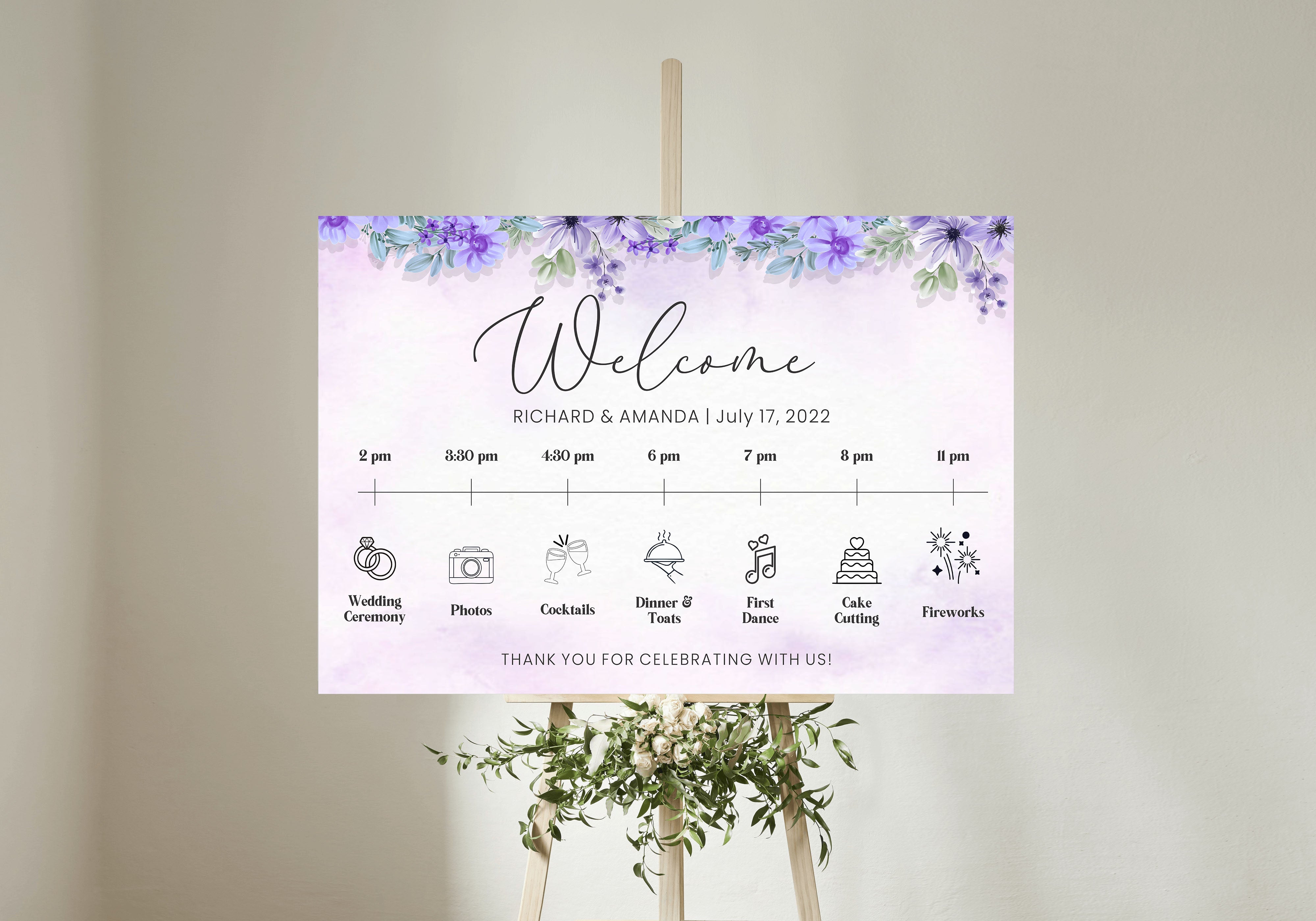 Wedding DayTimeline Board