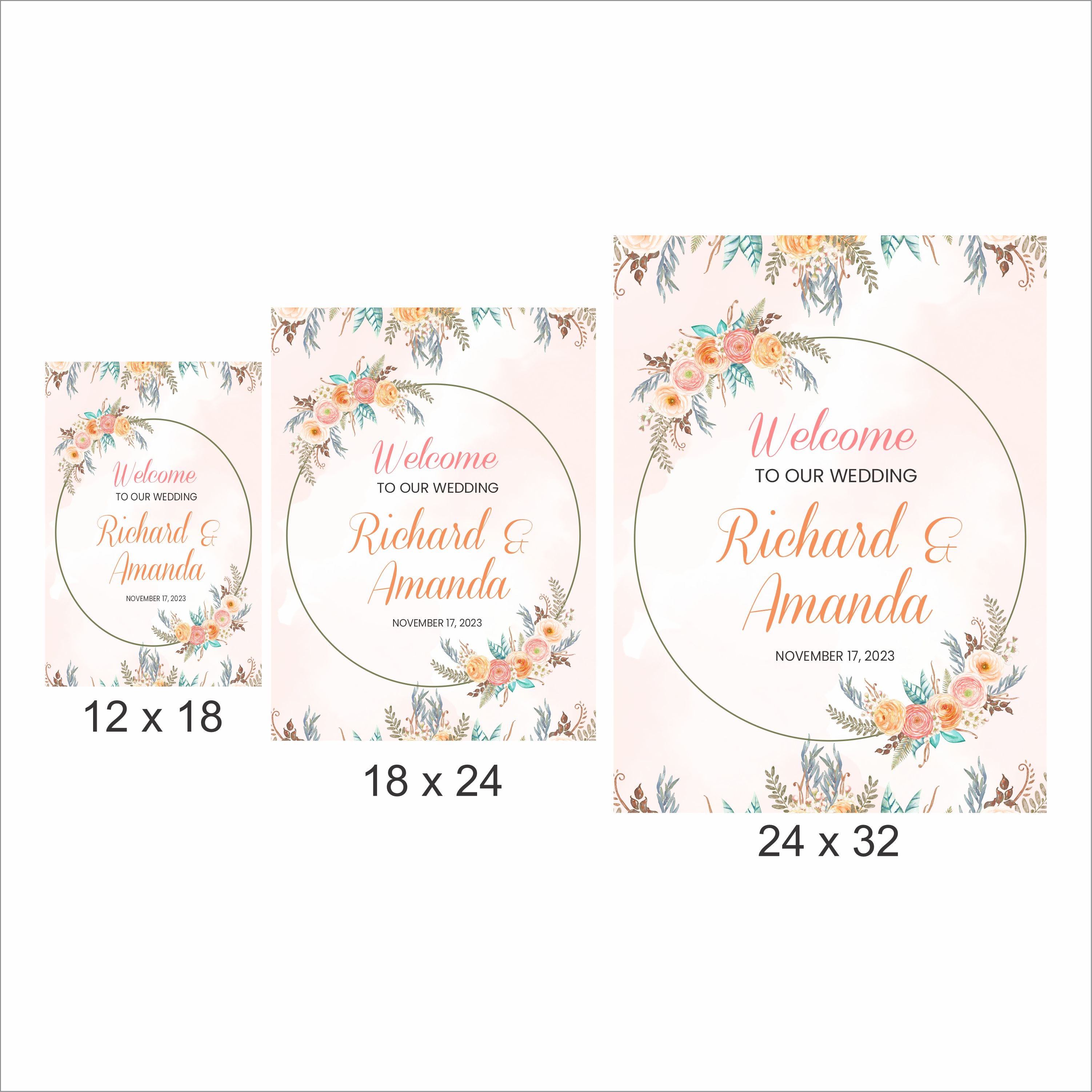 Boho Theme Wedding Welcome Sign Board for Decoration