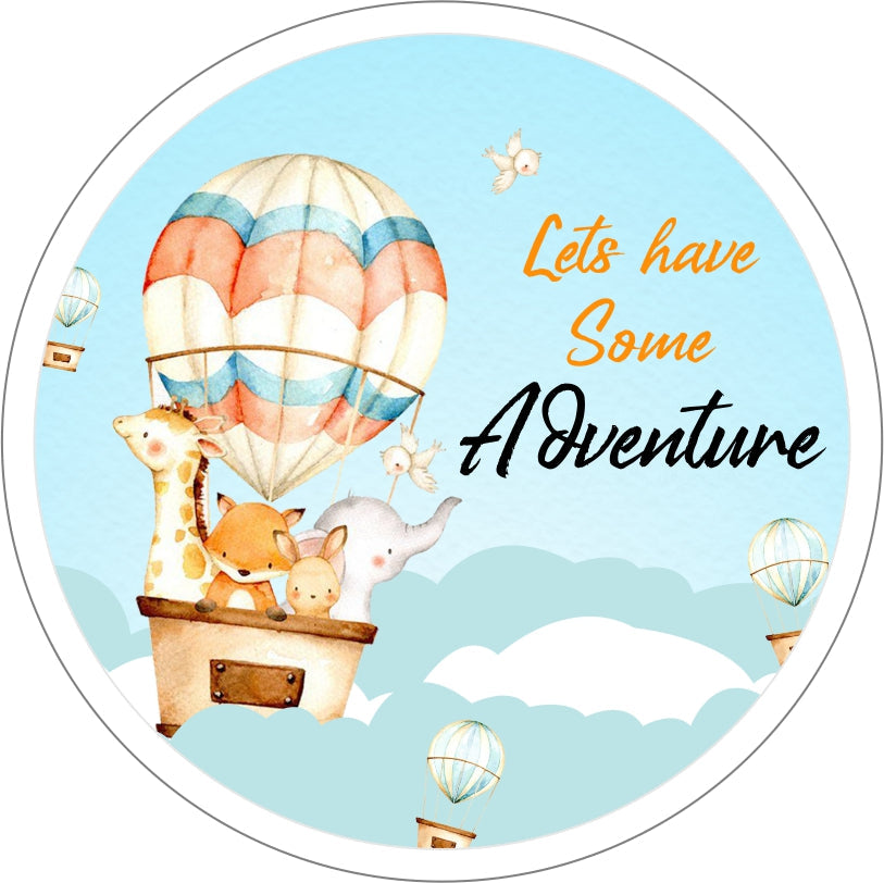 Hot Air Balloon Birthday Party Thank You Tags/Return Gift Tags
