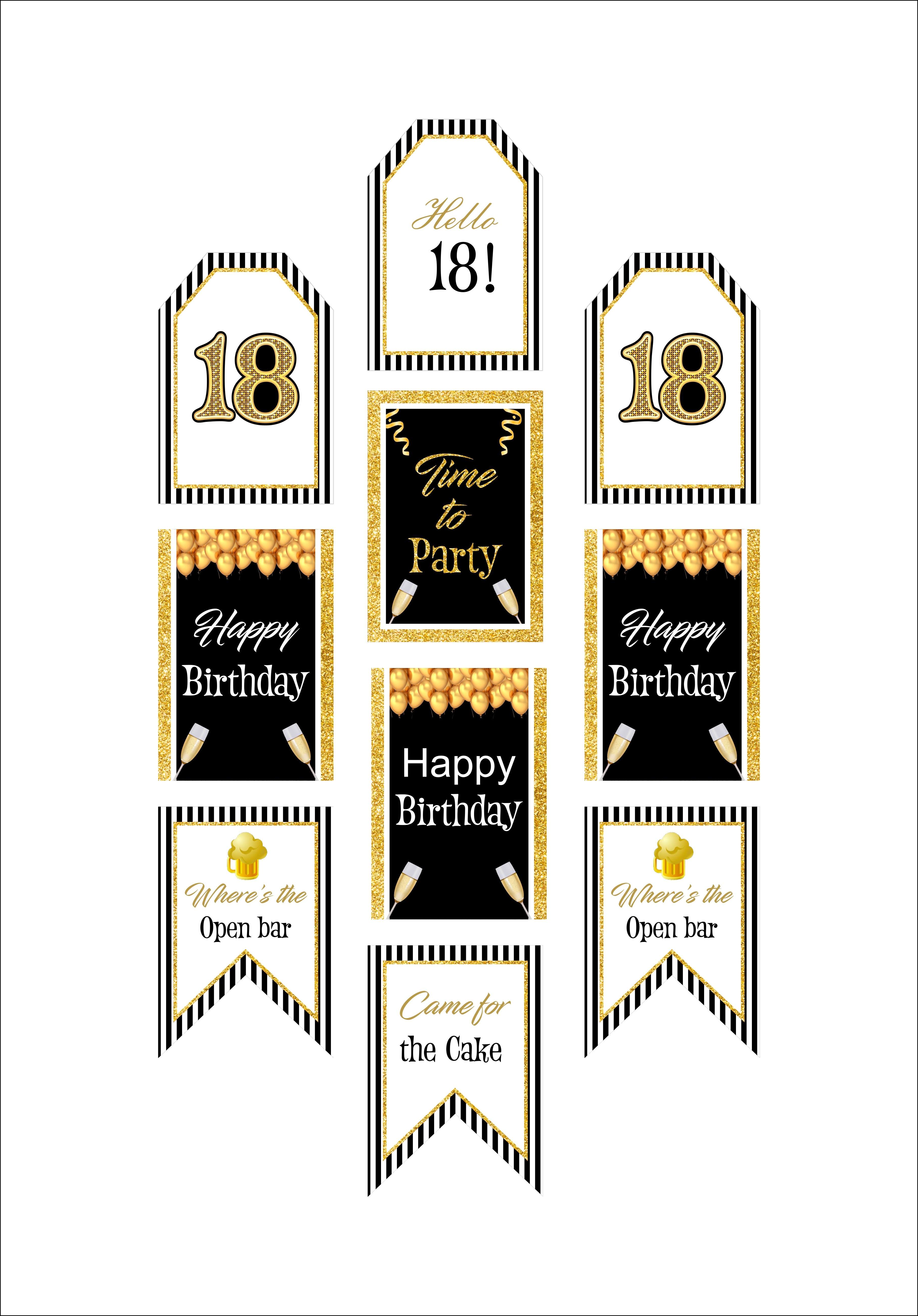 18th Birthday Party Door Wall Banner