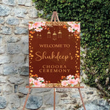 Choora Ceremony Signage Welcome Board for Decoration