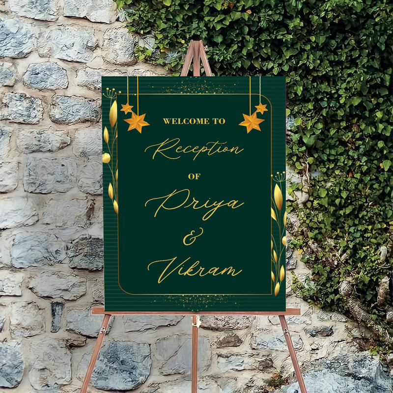 Reception Party Signage or Welcome Board for Decoration