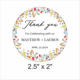 Wild Flower Theme Wedding Thank You Tag Favor /Stickers