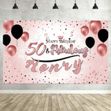 50th Theme Birthday Party Personalized Backdrop