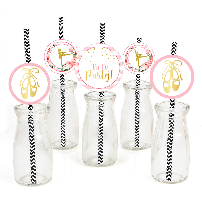 Ballerina Birthday Party Paper Decorative Straws