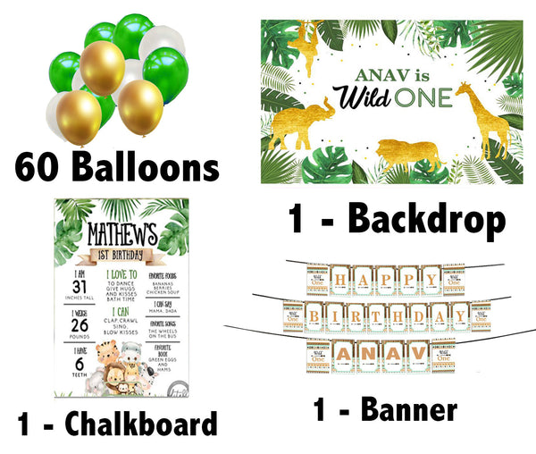 Wild One Theme Birthday Party Personalized Multi-Saver Combo For Your Kids First Birthday