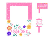 Wild One Birthday Party Selfie Photo Booth Frame & Props