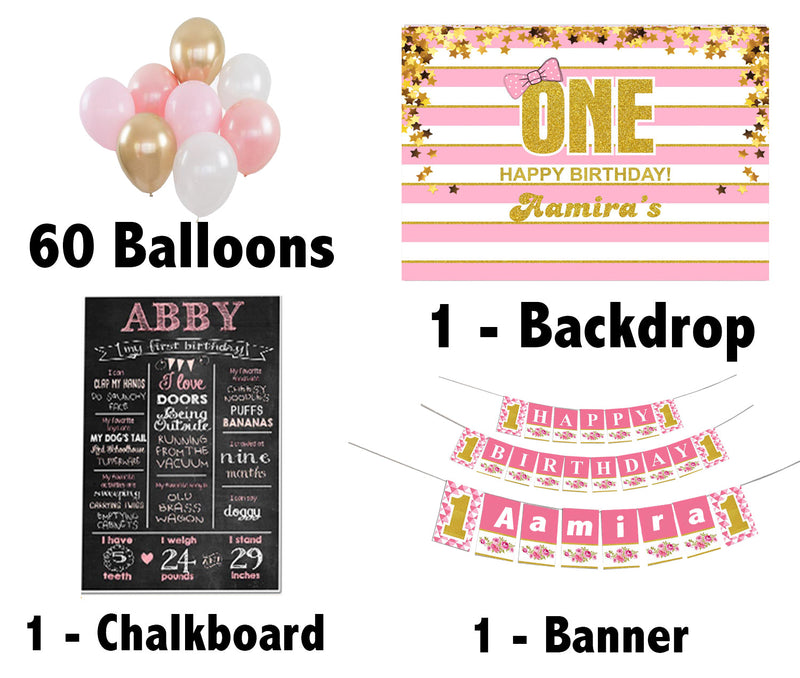 One Happy Theme Birthday Party Personalized Multi-Saver Combo For Your Kids First Birthday