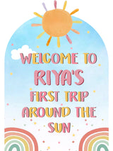 First Trip Around The Sun Theme Birthday Party Yard Sign/Welcome Board.