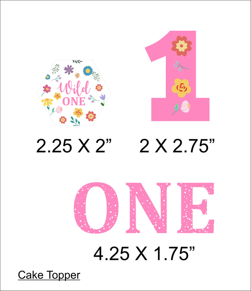 Wild One Birthday Party Cupcake Toppers for Decoration