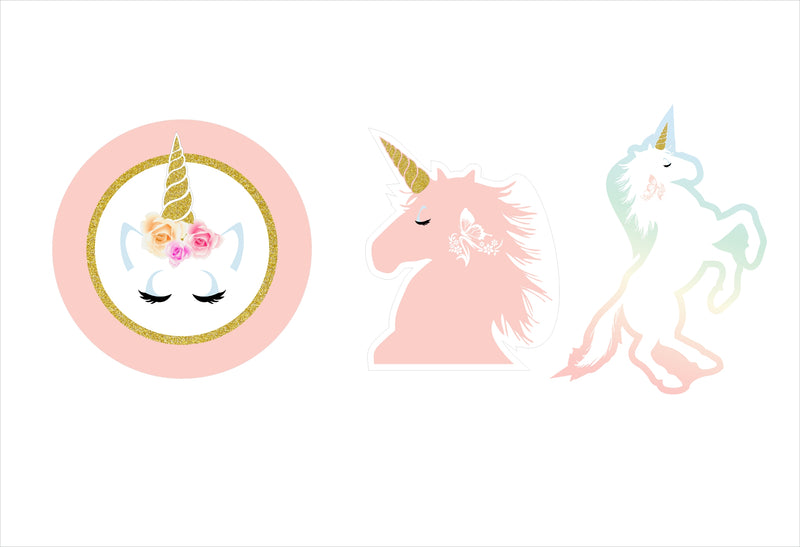 Unicorn Theme Birthday Party Table Toppers for Decoration