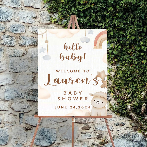 Baby Shower Welcome Board Sign for Decoration