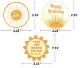 First Trip Around The Sun  Birthday Party Cupcake Toppers for Decoration