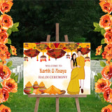 Haldi Ceremony Wedding Welcome Board/Sign  for Decoration