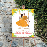 Haldi Ceremony Welcome Board for Decoration