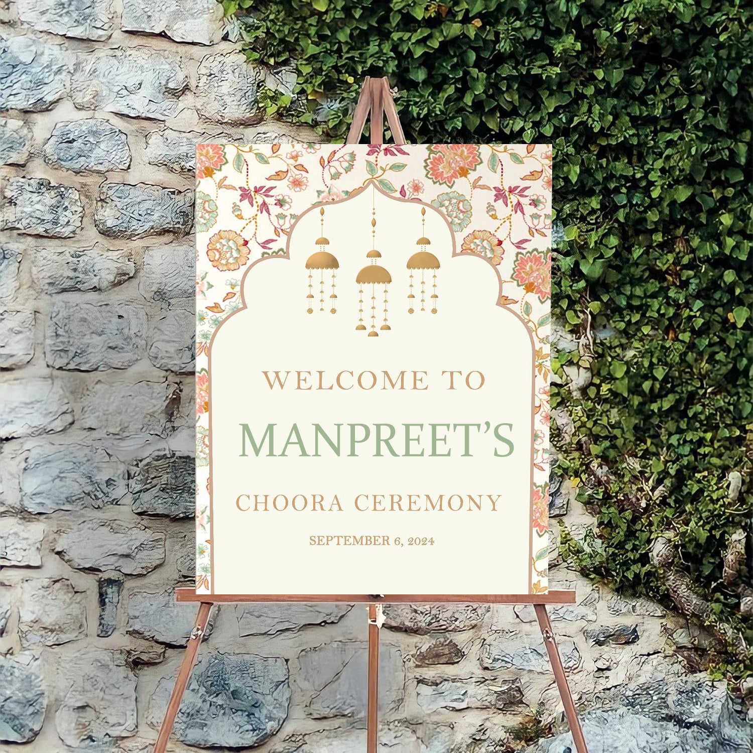 Choora Ceremony Signage Welcome Board for Decoration