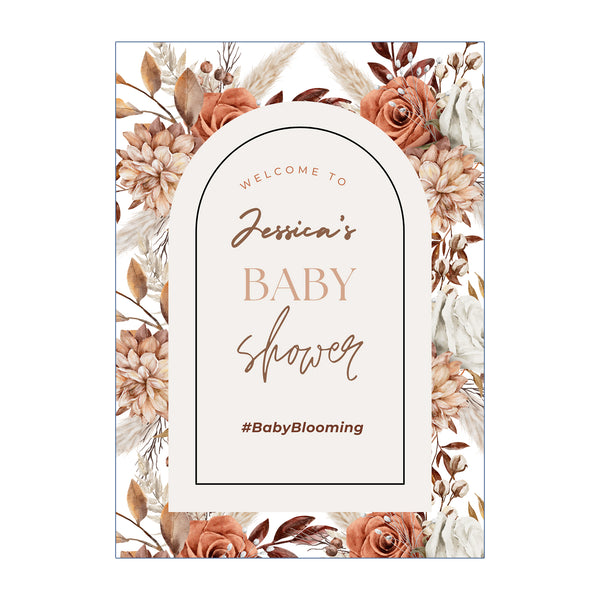 Baby in Bloom Baby Shower Welcome Board Sign for Decoration (Copy)