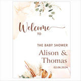 Boho Theme Baby Shower Welcome Board Sign for Decoration