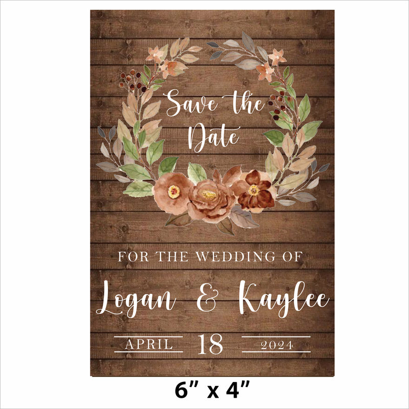 Rustic Theme Save the date  E- Invite/Printed Invitation