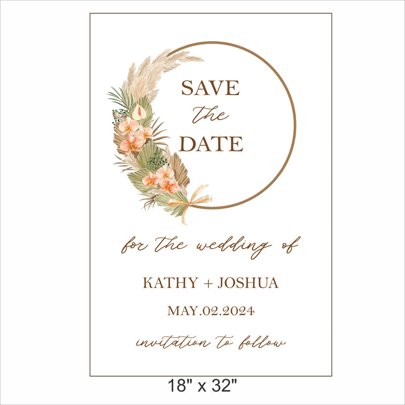 Pampas Grass Save the date  E- Invite/Printed Invitation