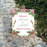 Mehndi Ceremony Signage or Welcome Board for Decoration