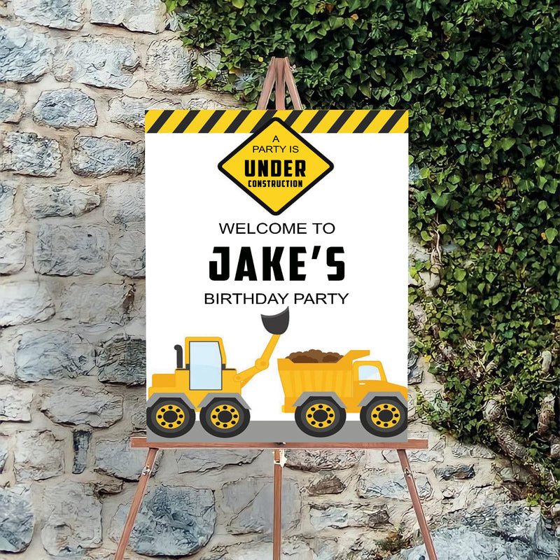 Construction Theme Birthday Party Yard Sign/Welcome Board.