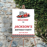 Car Racing Theme Birthday Party Yard Sign/Welcome Board