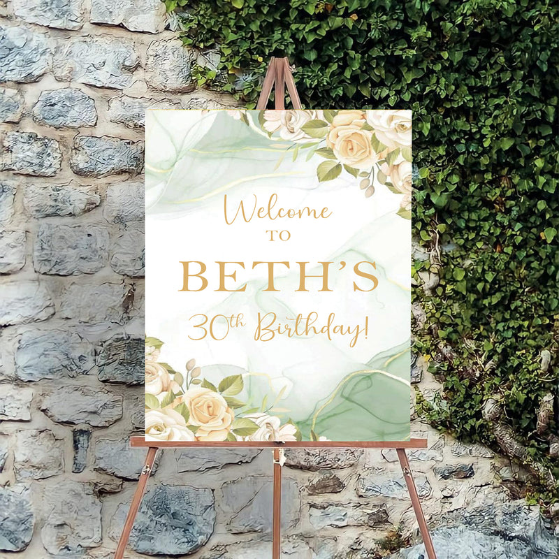 30th Theme Birthday Party Yard Sign/Welcome Board