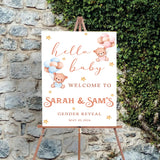 Baby Shower Gender Reveal Welcome Board Sign for Decoration