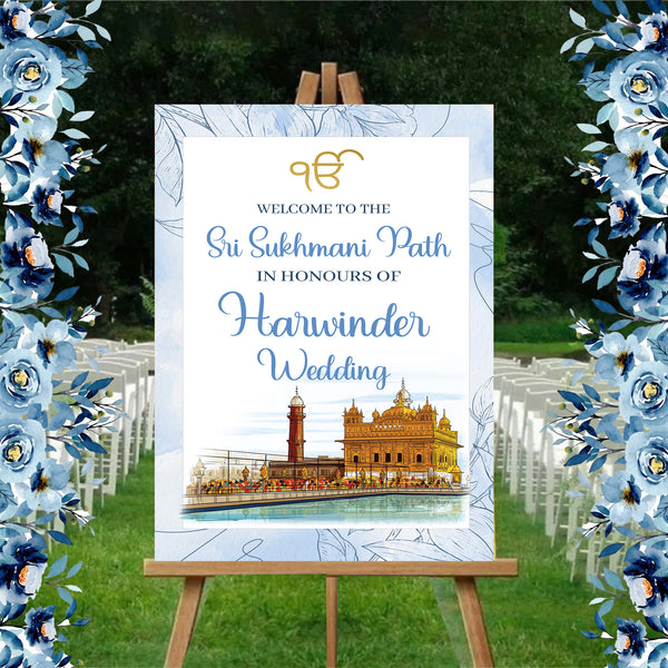 Sukhmani Sahib Path Welcome Sign  /Welcome Board for Decoration