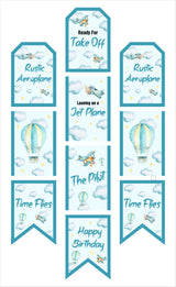 Air Plane Theme Birthday Paper Door Banner/ Wall Decoration.