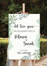 Engagement Party Welcome Board for Decoration