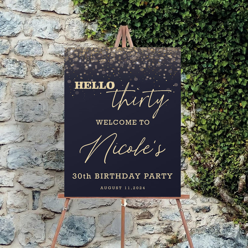 30th Theme Birthday Party Yard Sign/Welcome Board