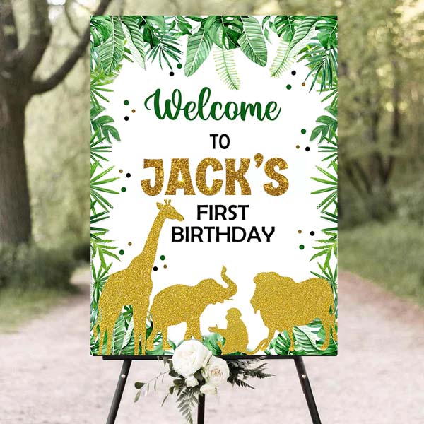 Wild One Theme Birthday Party Yard Sign/Welcome Board.