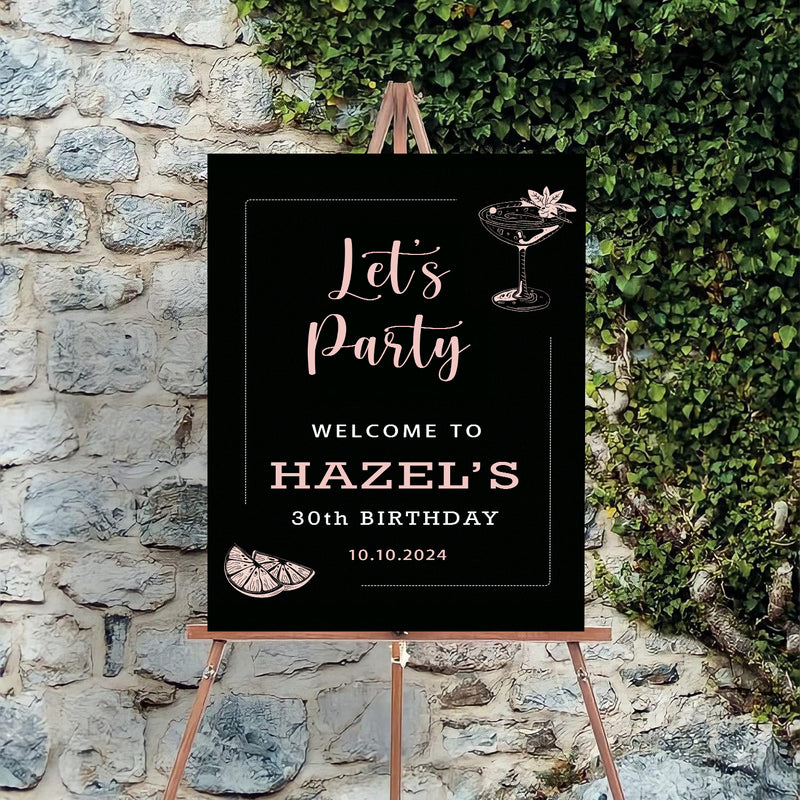 30th Theme Birthday Party Yard Sign/Welcome Board