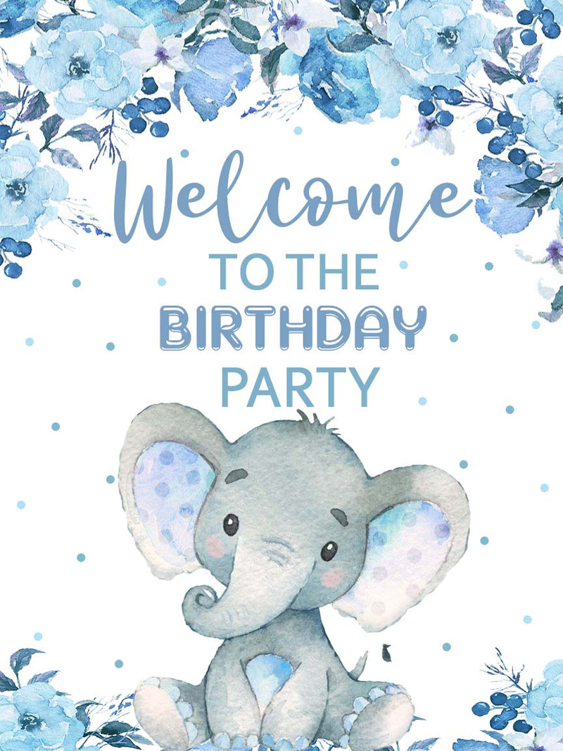 Baby Elephant Theme Birthday Party Yard Sign/Welcome Board