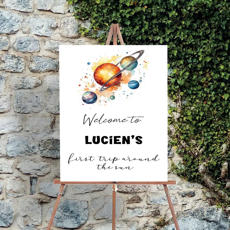 Space Theme Birthday Party Yard Sign/Welcome Board