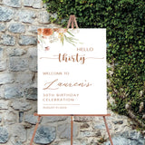 30th Theme Birthday Party Yard Sign/Welcome Board