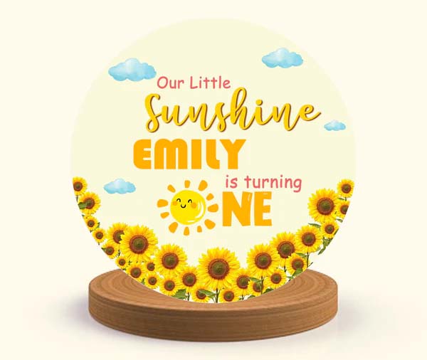 Sunshine Theme Birthday Party Round Backdrop