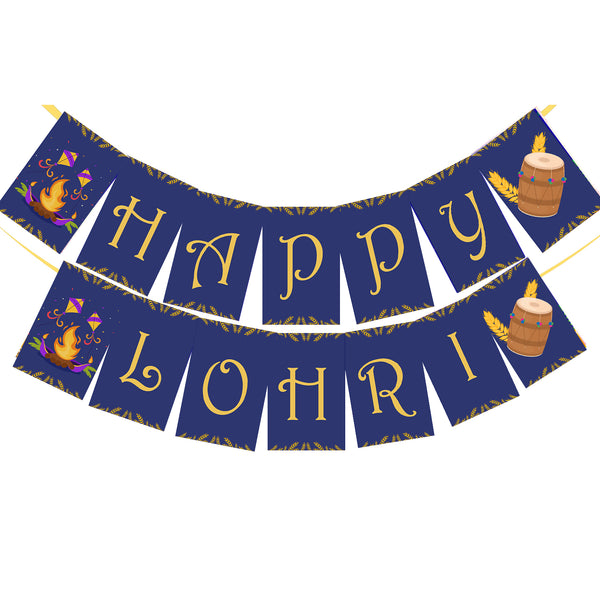 Happy Lohri  Banner or Buntings  for Decoration