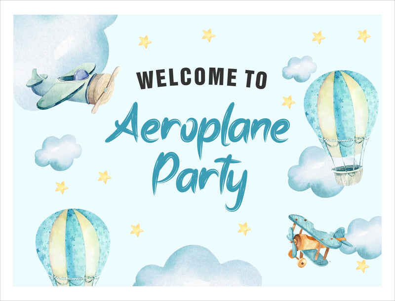 Air Plane Theme Birthday Party Yard Sign/Welcome Board.