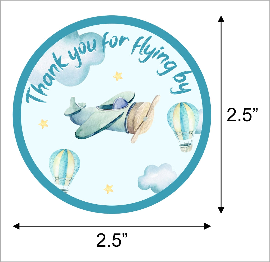Air Plane Theme Birthday Party Thank You Tags/Return Gift tags