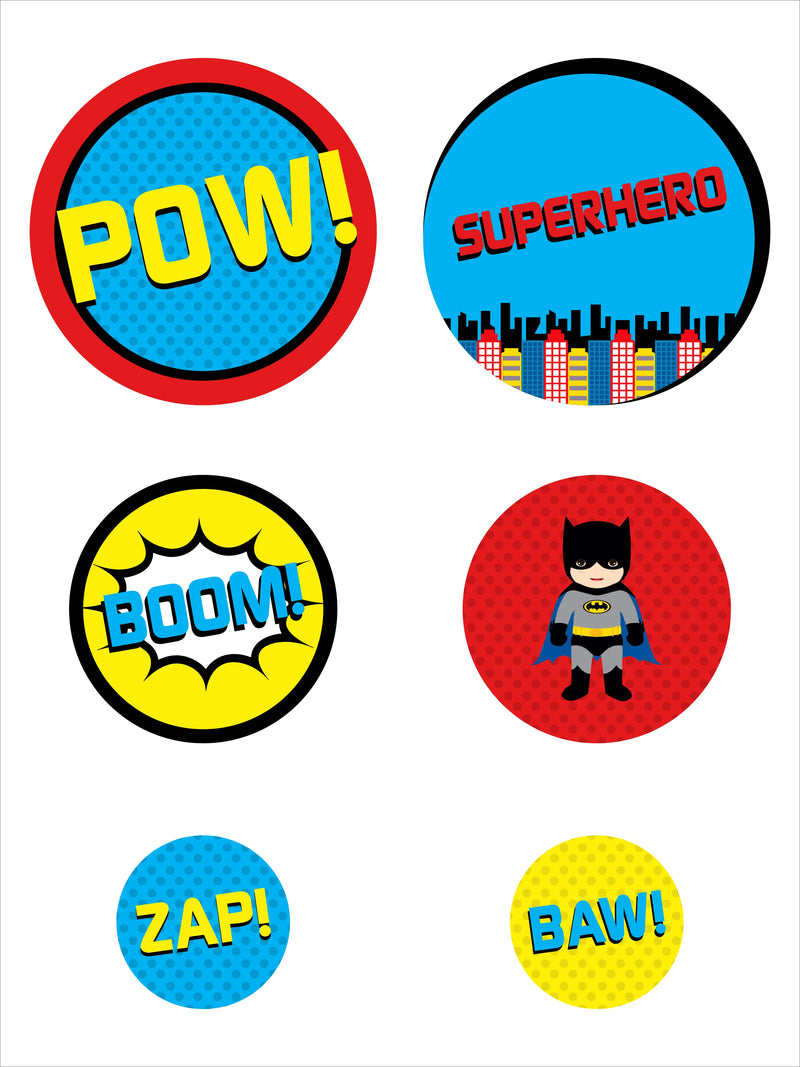 Super Hero Birthday Party Table Confetti