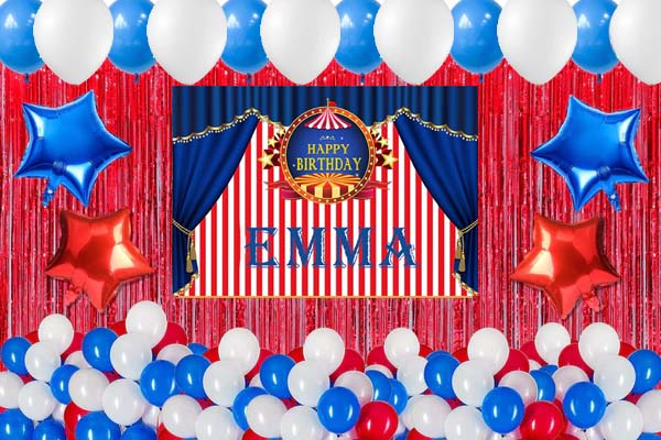 Carnival Birthday Complete Party Set With Personalized Backdrop