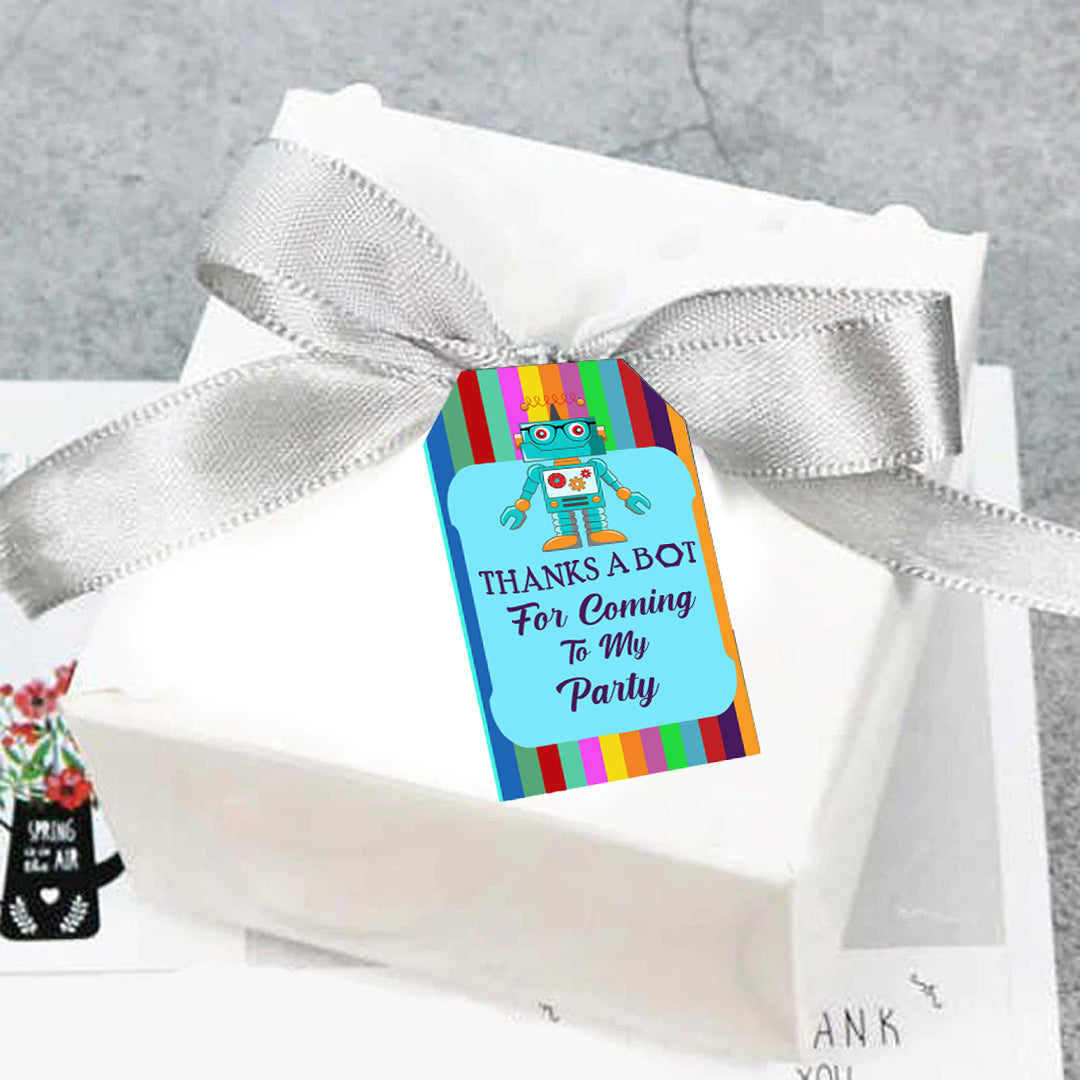 Robot Birthday Party Thank You Tags/Return Gift tags