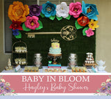 Baby In Bloom Theme Long Banner for Decoration