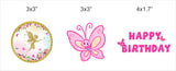 Butterflies and Fairies  Birthday Party Cupcake Toppers for Decoration