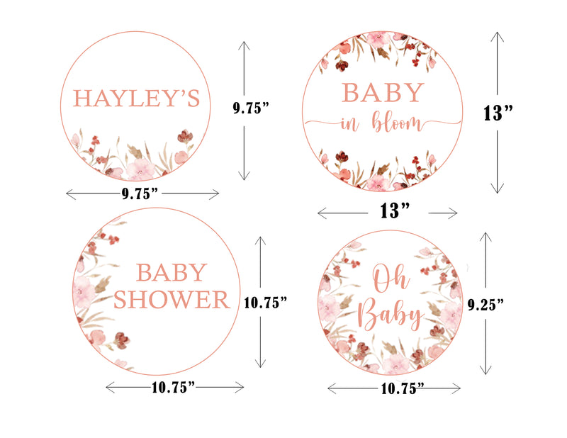 Baby In Bloom Theme Baby Shower Party Theme Hanging Set for Decoration