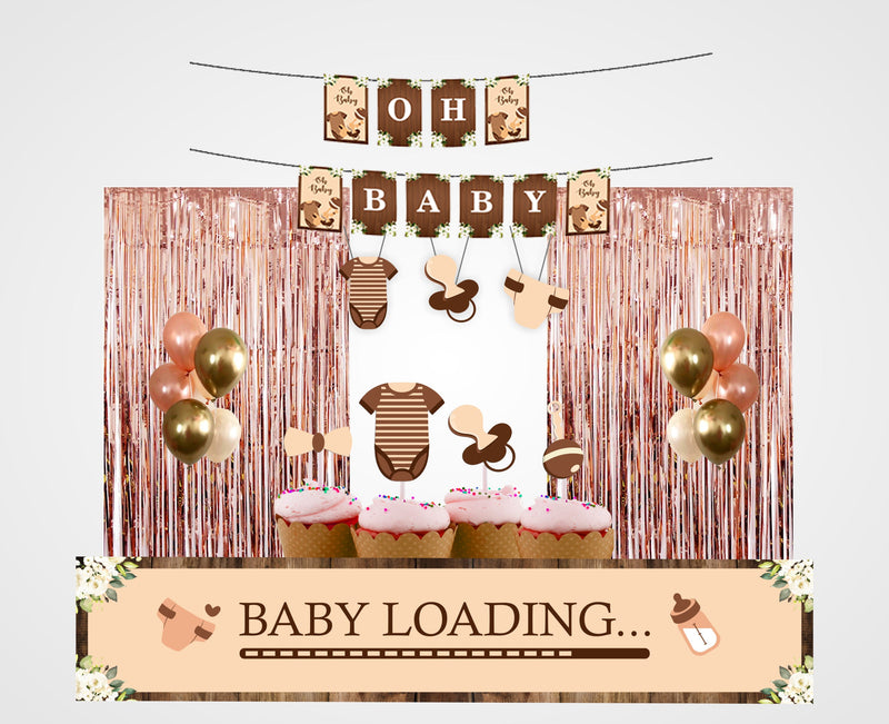 "Oh Baby" Baby Shower Party Decoration Kit